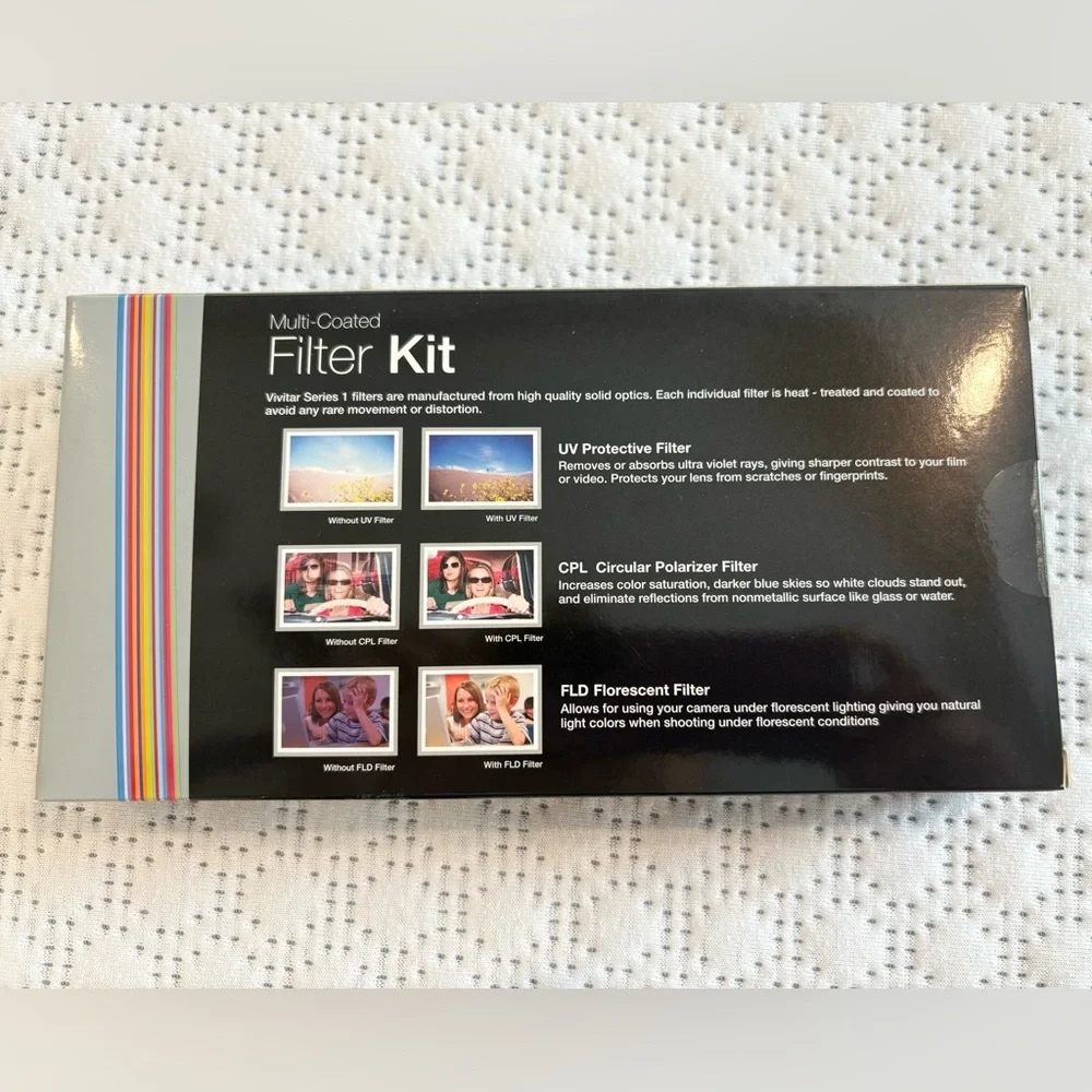 Vivitar 77mm Multi coated 3 piece filter kit VIVFK377